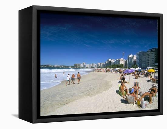 Copacabana Beach, Rio De Janeiro, Brazil, South America-Sergio Pitamitz-Framed Premier Image Canvas