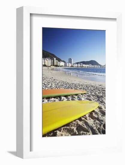 Copacabana Beach, Rio de Janeiro, Brazil, South America-Ian Trower-Framed Photographic Print