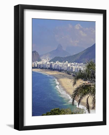 Copacabana Beach viewed from the Forte Duque de Caxias, Leme, Rio de Janeiro, Brazil, South America-Karol Kozlowski-Framed Photographic Print