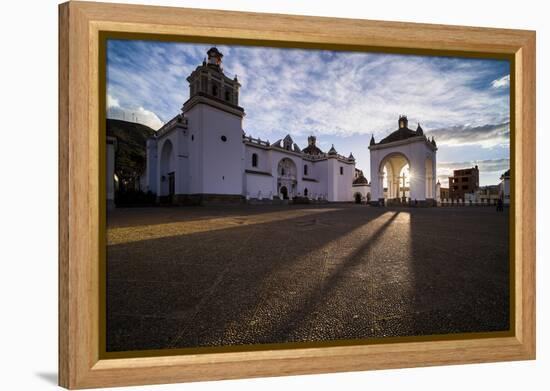 Copacabana Cathedral (Basilica of Our Lady of Copacabana) Sunset, Copacabana, Bolivia-Matthew Williams-Ellis-Framed Premier Image Canvas