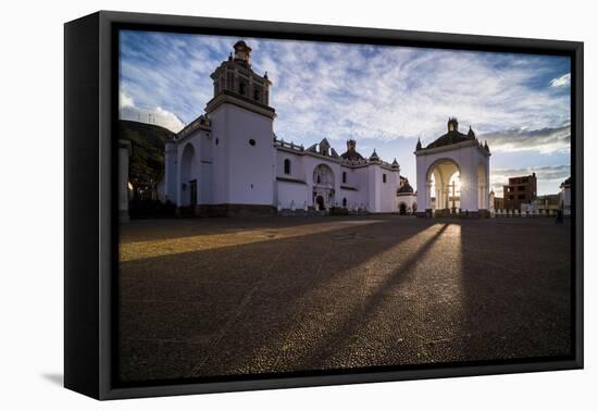 Copacabana Cathedral (Basilica of Our Lady of Copacabana) Sunset, Copacabana, Bolivia-Matthew Williams-Ellis-Framed Premier Image Canvas