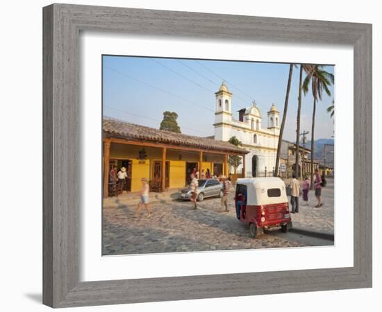 Copan Ruinas, Parque Central, Honduras-Jane Sweeney-Framed Photographic Print