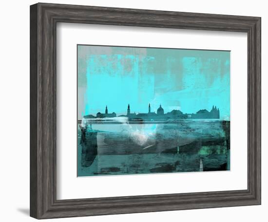 Copenhagen Abstract Skyline II-Emma Moore-Framed Art Print