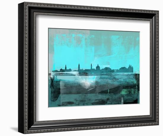 Copenhagen Abstract Skyline II-Emma Moore-Framed Art Print