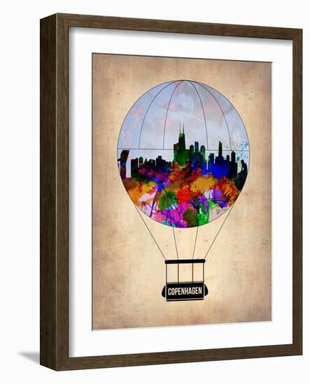 Copenhagen Air Balloon-NaxArt-Framed Art Print