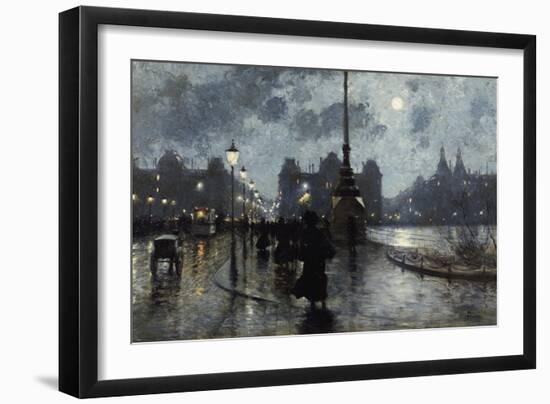 Copenhagen by Night-Paul Fischer-Framed Giclee Print