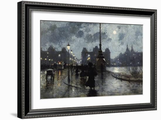 Copenhagen by Night-Paul Fischer-Framed Giclee Print