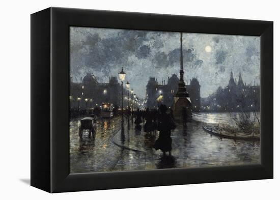 Copenhagen by Night-Paul Fischer-Framed Premier Image Canvas