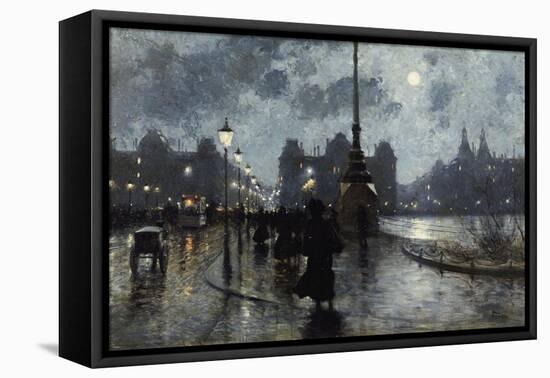 Copenhagen by Night-Paul Fischer-Framed Premier Image Canvas