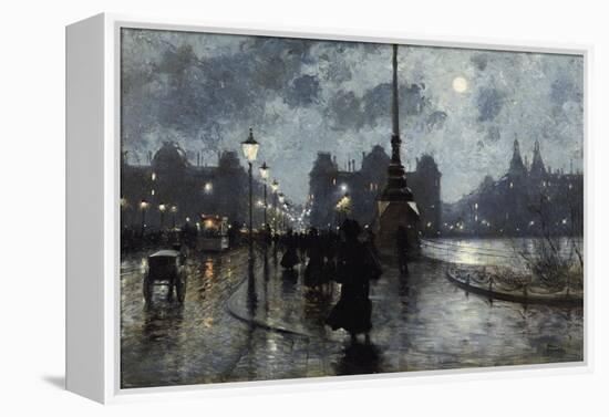 Copenhagen by Night-Paul Fischer-Framed Premier Image Canvas