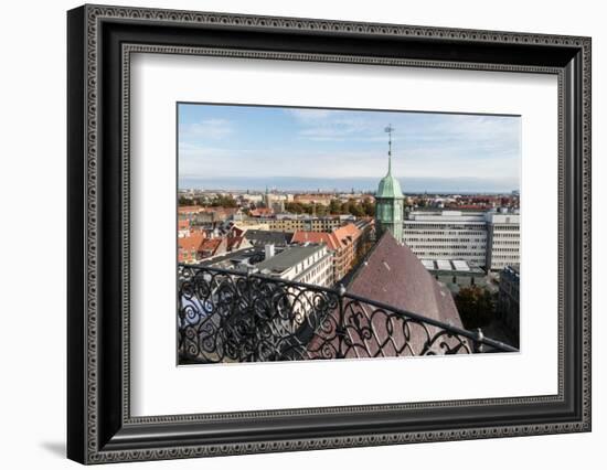 Copenhagen City. Trinitatis Church View from Rundetaarn. Copenhagen City Center. Denmark-Tom Norring-Framed Photographic Print