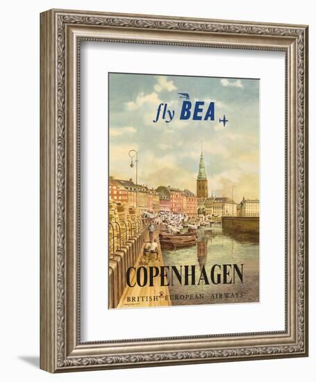 Copenhagen, Denmark - British European Airways (BEA)-Jörgen Brendekild-Framed Art Print