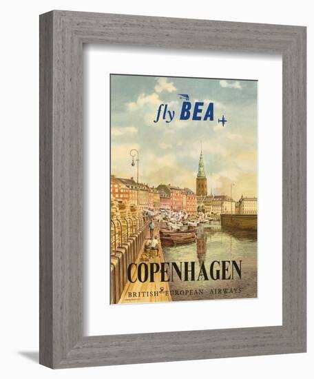 Copenhagen, Denmark - British European Airways (BEA)-Jörgen Brendekild-Framed Art Print