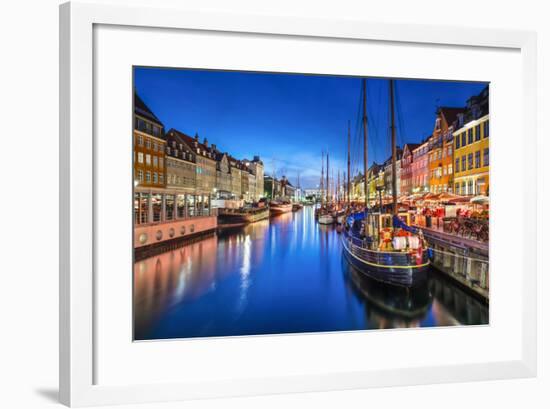 Copenhagen, Denmark on the Nyhavn Canal.-SeanPavonePhoto-Framed Photographic Print