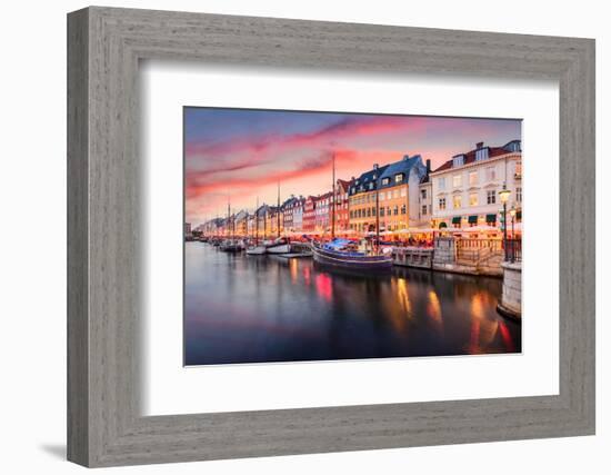 Copenhagen, Denmark on the Nyhavn Canal.-Sean Pavone-Framed Photographic Print