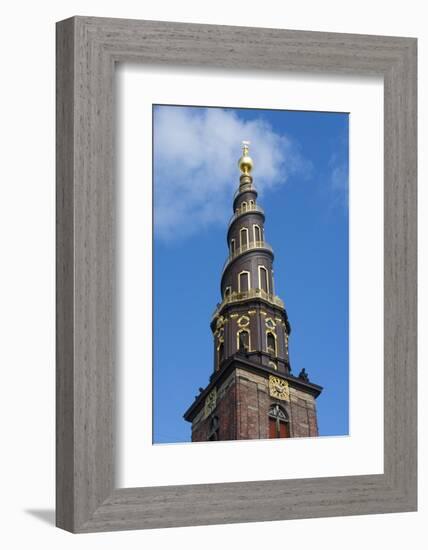 Copenhagen, Denmark, St Annes Church of Our Savior with Steeple-Bill Bachmann-Framed Photographic Print