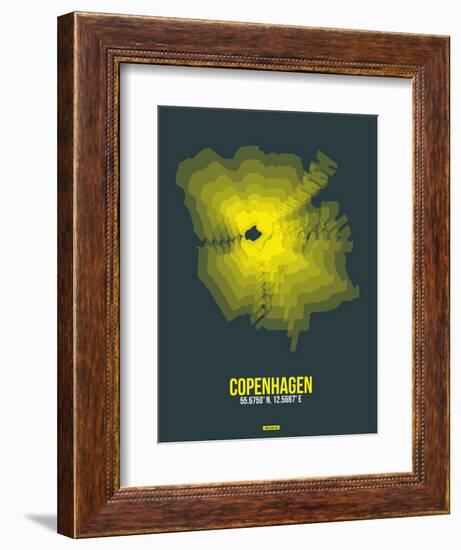 Copenhagen Radiant Map 1-NaxArt-Framed Premium Giclee Print