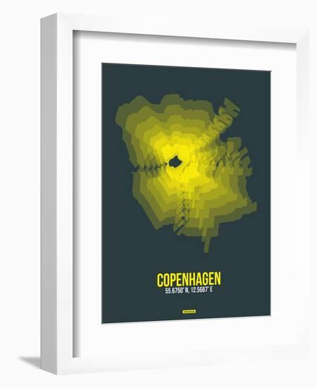 Copenhagen Radiant Map 1-NaxArt-Framed Premium Giclee Print