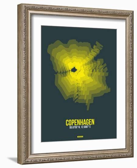 Copenhagen Radiant Map 1-NaxArt-Framed Art Print