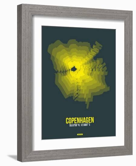 Copenhagen Radiant Map 1-NaxArt-Framed Art Print