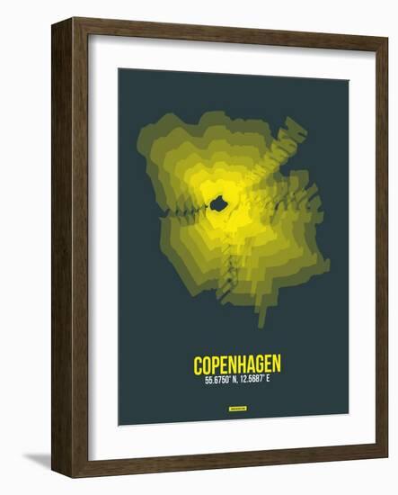 Copenhagen Radiant Map 1-NaxArt-Framed Art Print