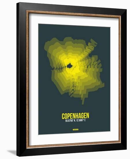 Copenhagen Radiant Map 1-NaxArt-Framed Art Print