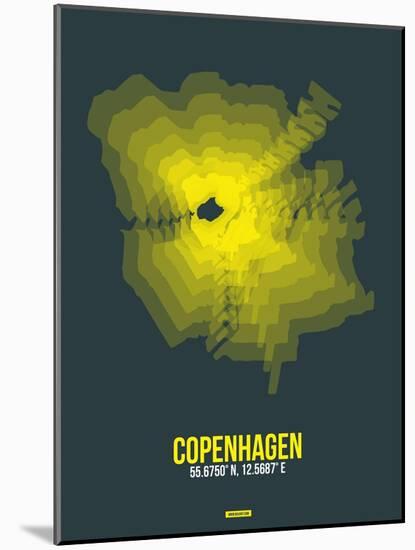 Copenhagen Radiant Map 1-NaxArt-Mounted Art Print