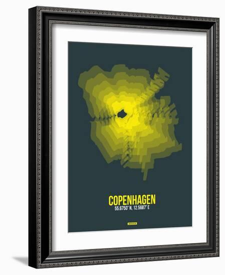 Copenhagen Radiant Map 1-NaxArt-Framed Art Print