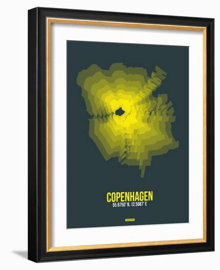Copenhagen Radiant Map 1-NaxArt-Framed Art Print