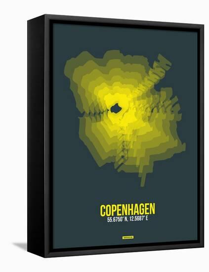 Copenhagen Radiant Map 1-NaxArt-Framed Stretched Canvas