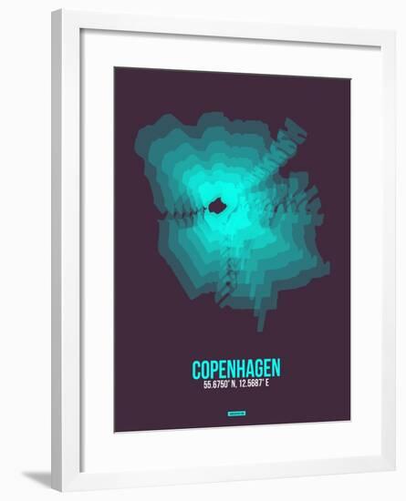 Copenhagen Radiant Map 2-NaxArt-Framed Art Print