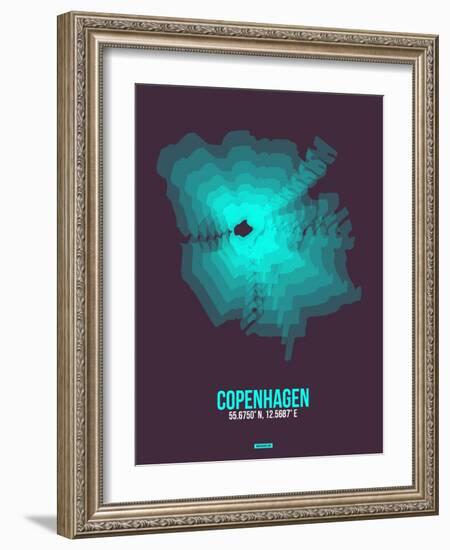 Copenhagen Radiant Map 2-NaxArt-Framed Art Print