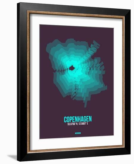 Copenhagen Radiant Map 2-NaxArt-Framed Art Print