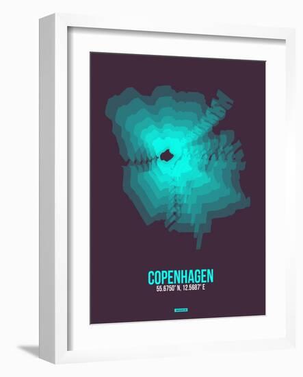 Copenhagen Radiant Map 2-NaxArt-Framed Art Print