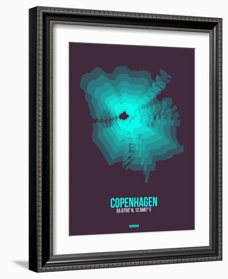 Copenhagen Radiant Map 2-NaxArt-Framed Art Print