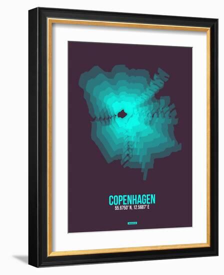 Copenhagen Radiant Map 2-NaxArt-Framed Art Print