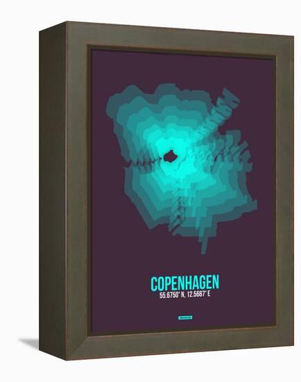 Copenhagen Radiant Map 2-NaxArt-Framed Stretched Canvas