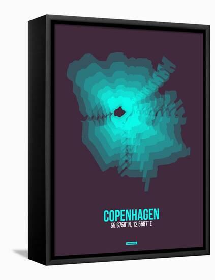 Copenhagen Radiant Map 2-NaxArt-Framed Stretched Canvas