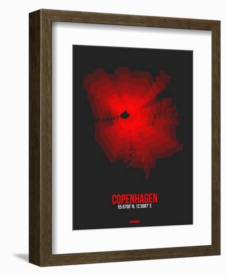 Copenhagen Radiant Map 3-NaxArt-Framed Art Print