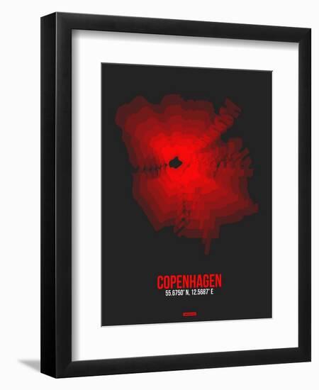 Copenhagen Radiant Map 3-NaxArt-Framed Art Print