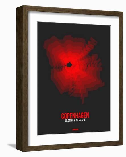 Copenhagen Radiant Map 3-NaxArt-Framed Art Print