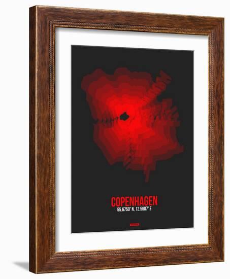 Copenhagen Radiant Map 3-NaxArt-Framed Art Print