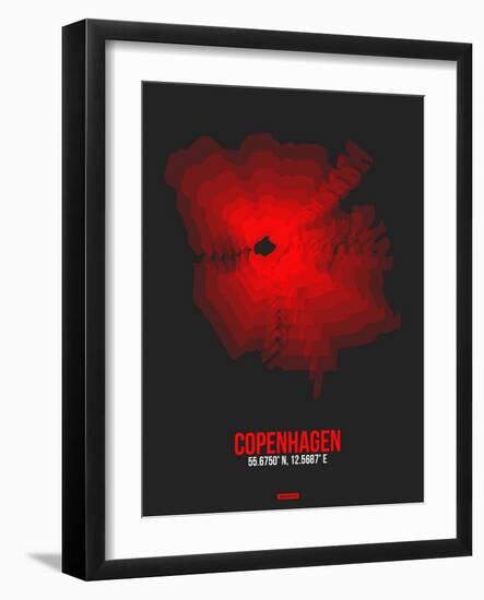 Copenhagen Radiant Map 3-NaxArt-Framed Art Print