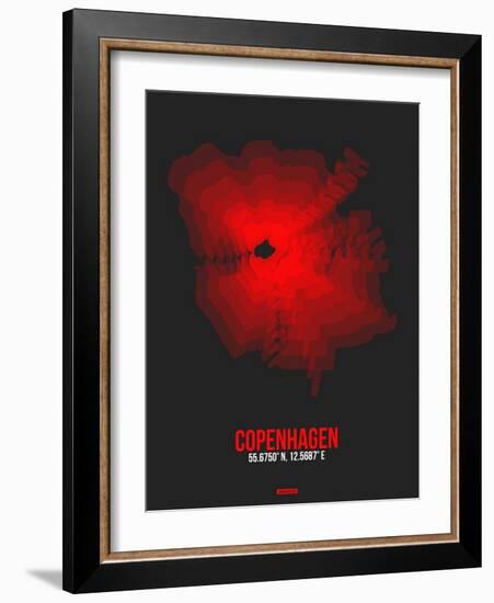 Copenhagen Radiant Map 3-NaxArt-Framed Art Print