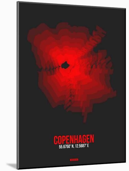 Copenhagen Radiant Map 3-NaxArt-Mounted Art Print