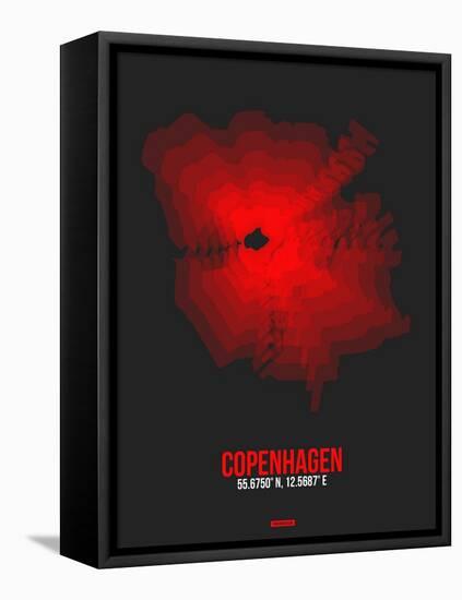 Copenhagen Radiant Map 3-NaxArt-Framed Stretched Canvas