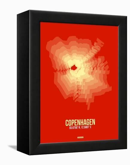 Copenhagen Radiant Map 4-NaxArt-Framed Stretched Canvas