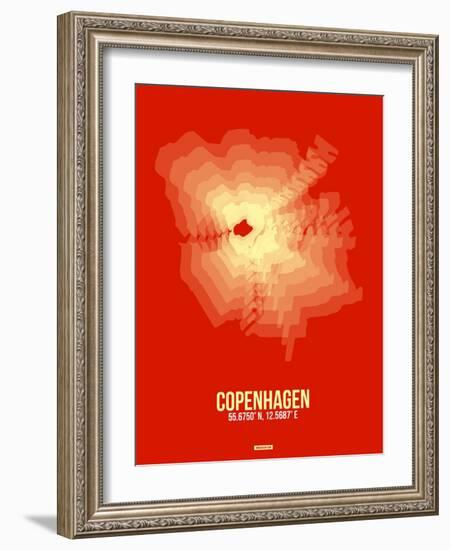 Copenhagen Radiant Map 4-NaxArt-Framed Art Print