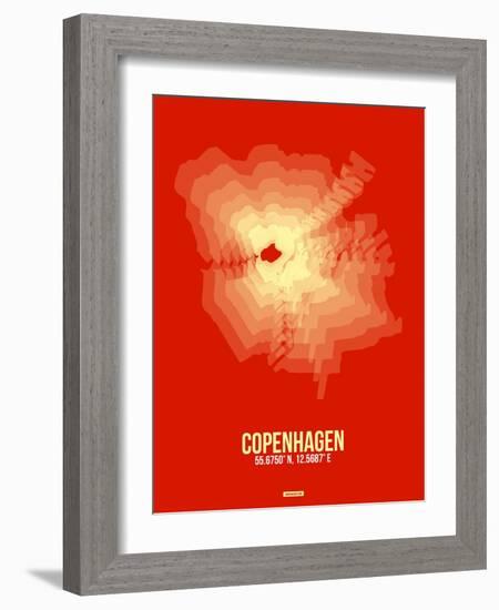 Copenhagen Radiant Map 4-NaxArt-Framed Art Print