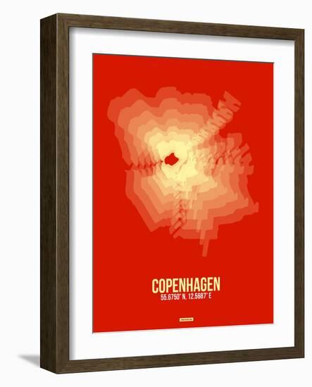 Copenhagen Radiant Map 4-NaxArt-Framed Art Print